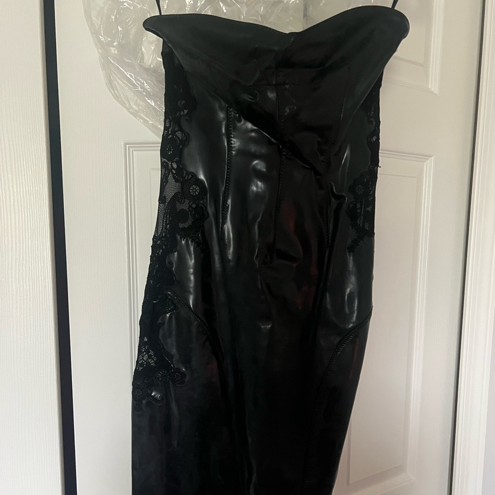 D&G Lace Strapless PVC dress